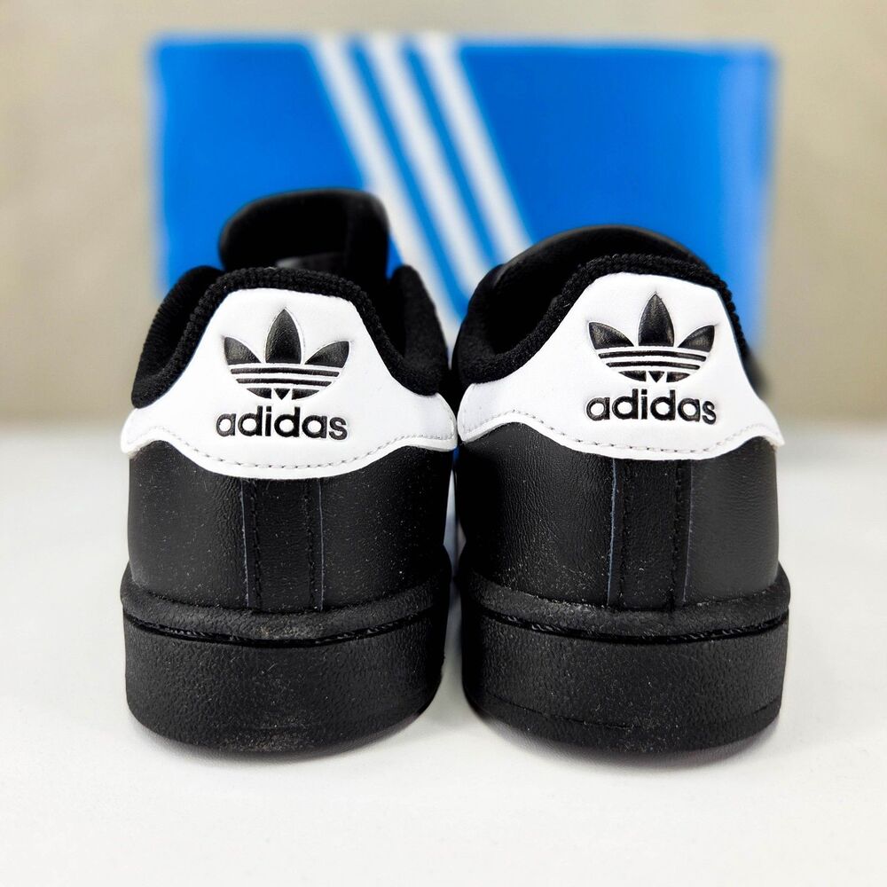 adidas Superstar II Kids 12K Black White JH9981 Brand New in Box - Picture 4 of 11